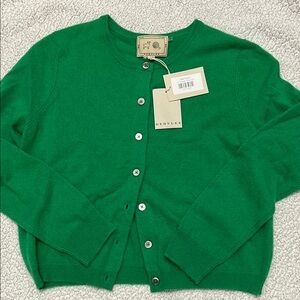 Emerald Green Knit Cardigan Sweater